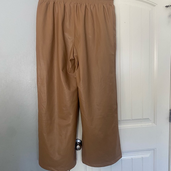 Open edit Chic Tan Wide-Leg Women's Pants - Picture 5 of 9